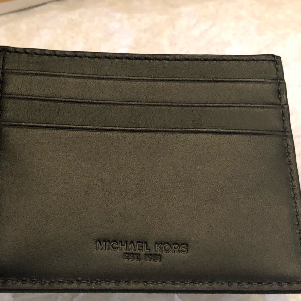 🆕 Michael Kors MK Men’s Wallet Slim White Stripe - Picture 5 of 5